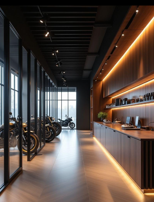 Naugawan Motors two wheeler showroom in Amroha displaying Splendor and HF Deluxe bikes